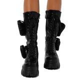 BOTINES Botin plano bolsillos en costados STYLETTO