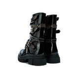 BOTINES Botin plano tachuelas doradas STYLETTO