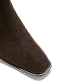 BOTINES Brown Suede Over the Knee Boots STYLETTO