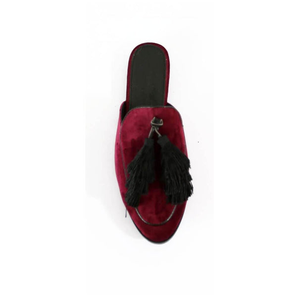 MULES Mule terciopelo berry STYLETTO