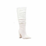 SANDALIAS White Slouchy Boots STYLETTO