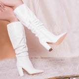 SANDALIAS White Slouchy Boots STYLETTO