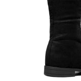 BOTINES Black Suede Flat Boot STYLETTO