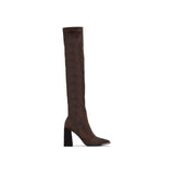 BOTINES Brown Suede Over the Knee Boots STYLETTO
