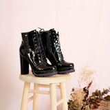 BOTINES Patent Leather Booties STYLETTO