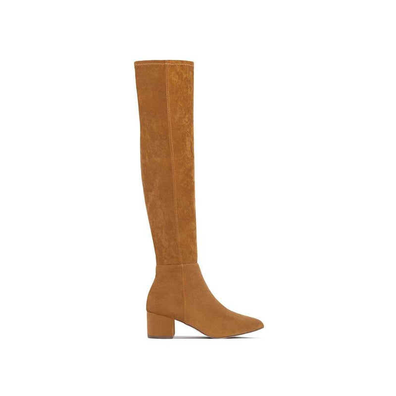 BOTINES Tan Suede Boot STYLETTO