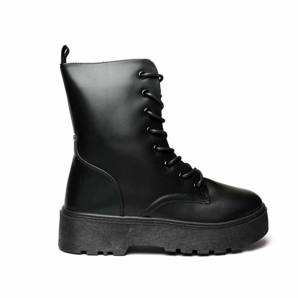 Military style sales boots black