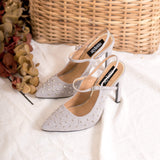 Gray suede heels STYLETTO