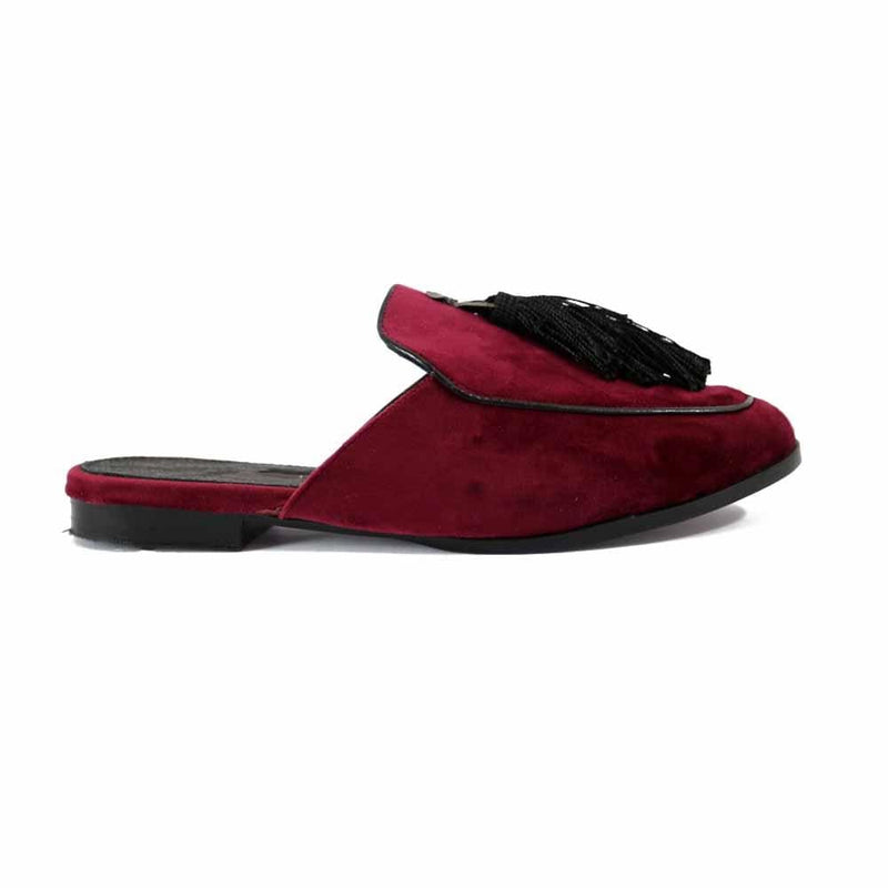 MULES Mule terciopelo berry STYLETTO